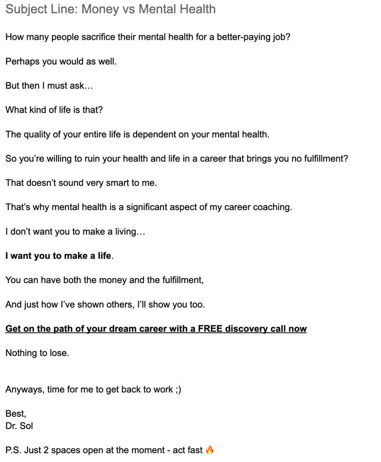 Dr. Soliman MD Career Coaching