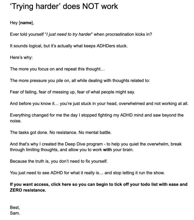 Sam Led, ADHD Coaching